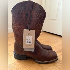 Ariat Round Up Remuda Western Boots Brown Leather Size 8.5